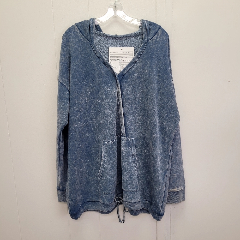 Unbranded "Vintage" Wash Hooded Sweatshirt